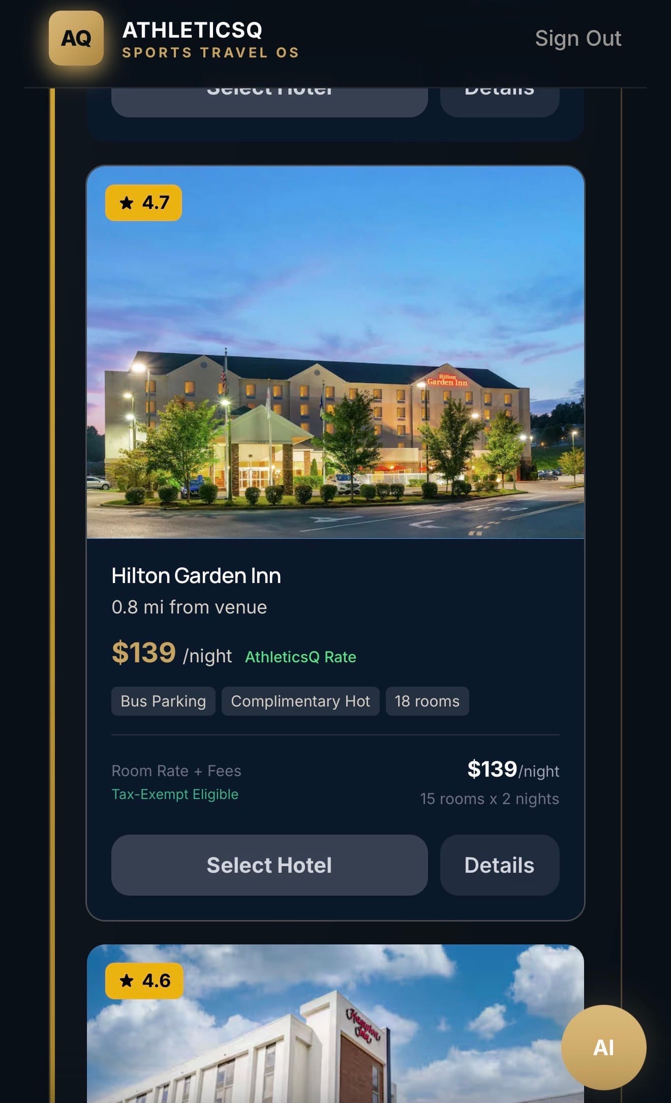 Live hotel rates